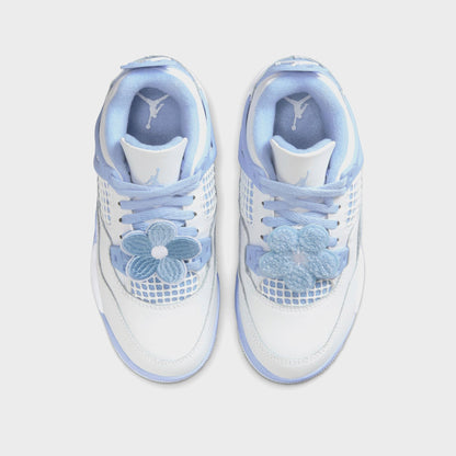 Jordan PS Air Jordan 4 Retro - White / Aluminum / Blue Tint / Oil Gree | Kith