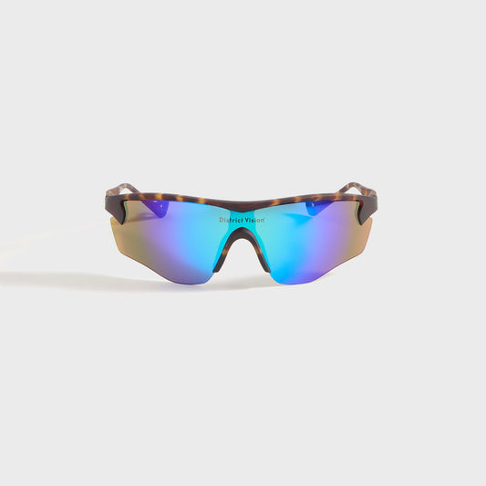District Vision Junya Racer - Tortoise / D+ Blue Mirror | Kith