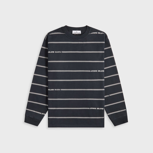 Stone Island Combed Organic Cotton Sweatshirt - Blue Marine | Kith