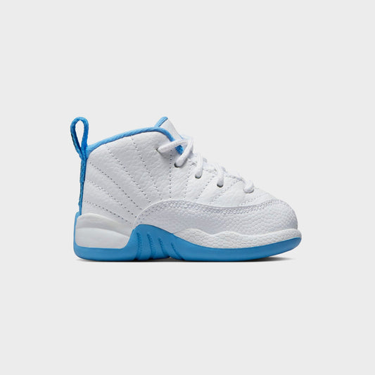 Jordan TD Jordan 12 Retro - White / Metallic Silver / University Blue | Kith