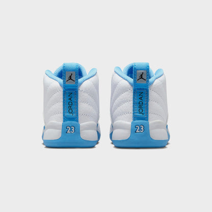 Jordan TD Jordan 12 Retro - White / Metallic Silver / University Blue | Kith