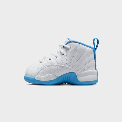 Jordan TD Jordan 12 Retro - White / Metallic Silver / University Blue | Kith
