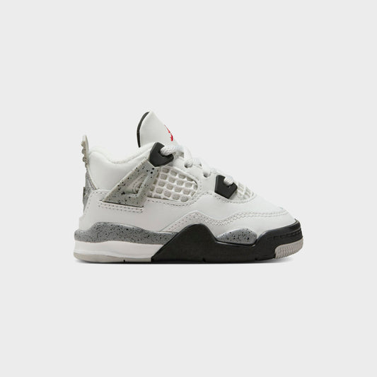 Nike TD Air Jordan 4 Retro - Summit White / Fire Red / Tech Grey / Bla | Kith