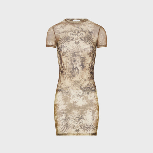 Jean Paul Gaultier Mesh Short Dress - Printed Médaillon | Kith