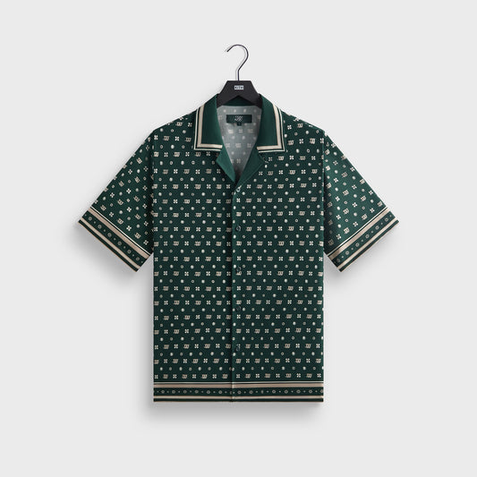 Kith for Wilson Silk Lyocell Thompson Camp Collar Shirt - Stadium | Kith