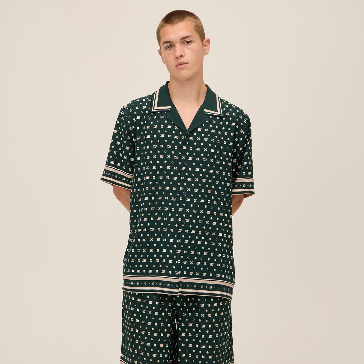 Kith for Wilson Silk Lyocell Thompson Camp Collar Shirt - Stadium | Kith