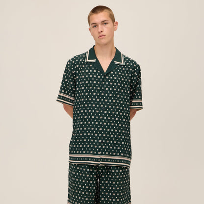 Kith for Wilson Silk Lyocell Thompson Camp Collar Shirt - Stadium | Kith
