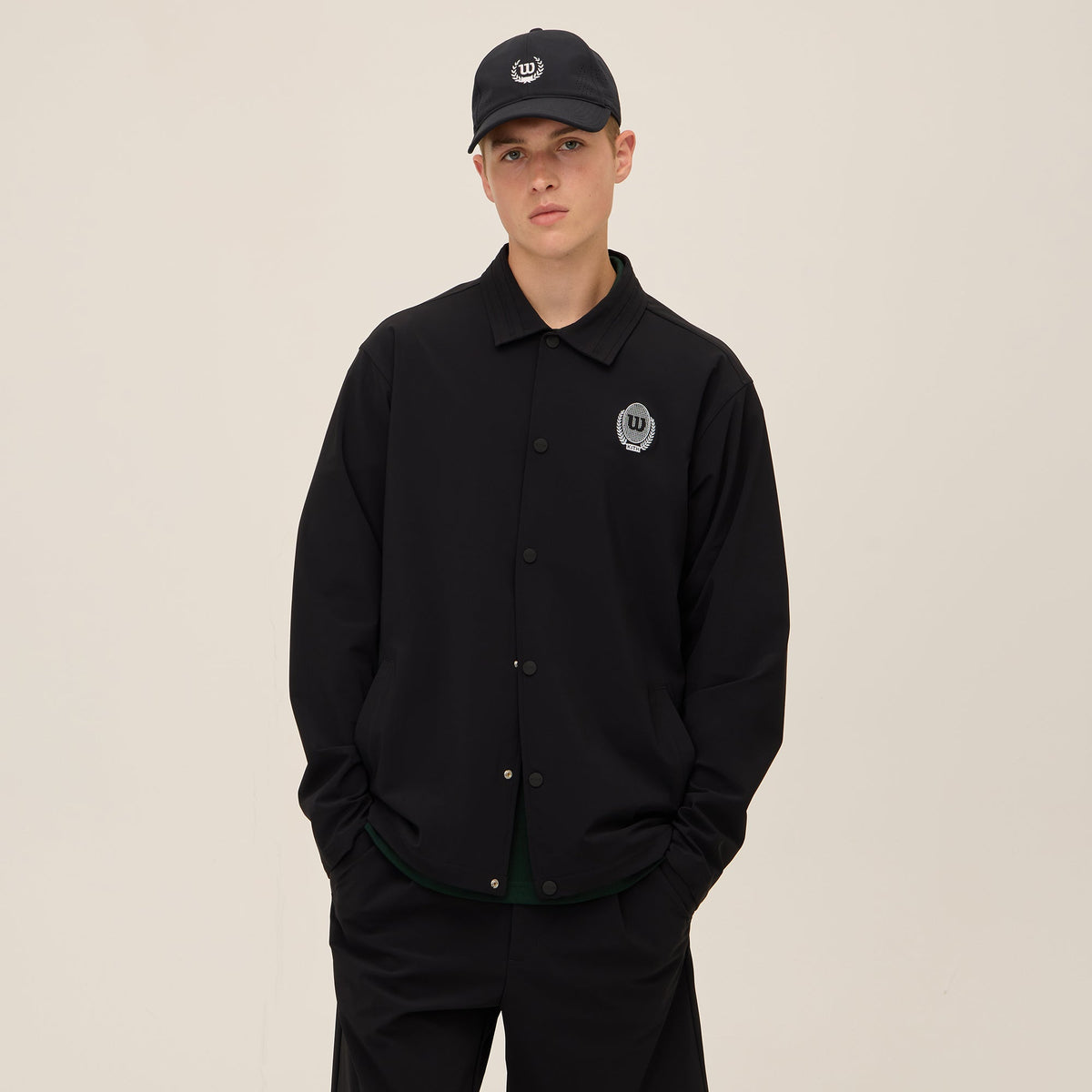 Kith for Wilson Coaches Jacket - Black | Kith