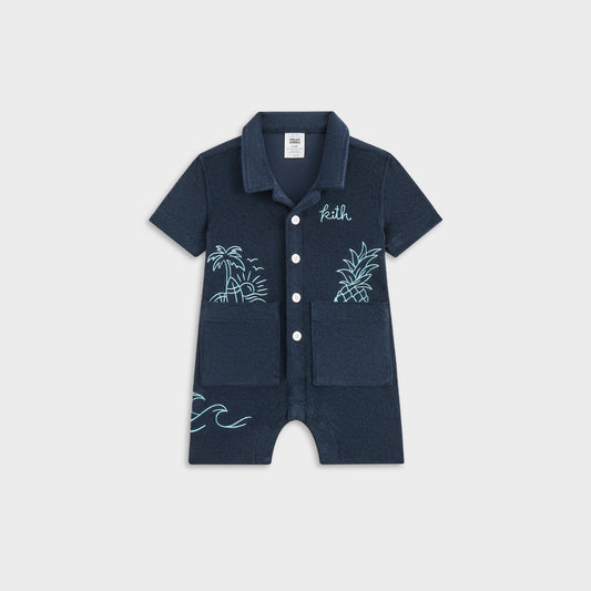 Kith Baby Novelty Terry Belmont Coverall - Nocturnal | Kith