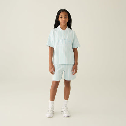 Kith Kids Birdseye Pearson Henley Pullover - Blue Skies | Kith
