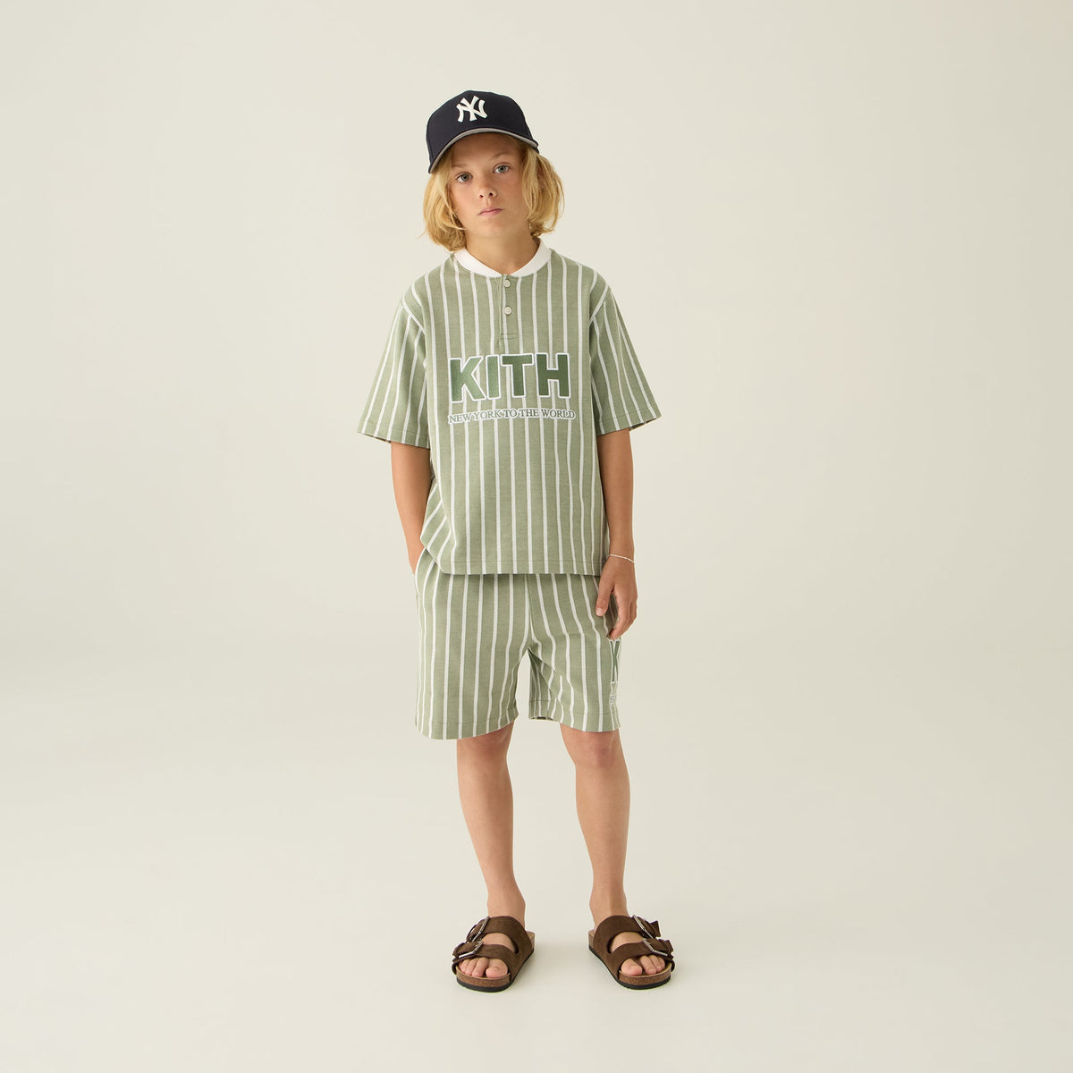 Kith Kids Birdseye Pearson Henley Pullover - Spear | Kith