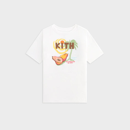 Kith Kids Palm Paradise Vacation Tee - White | Kith