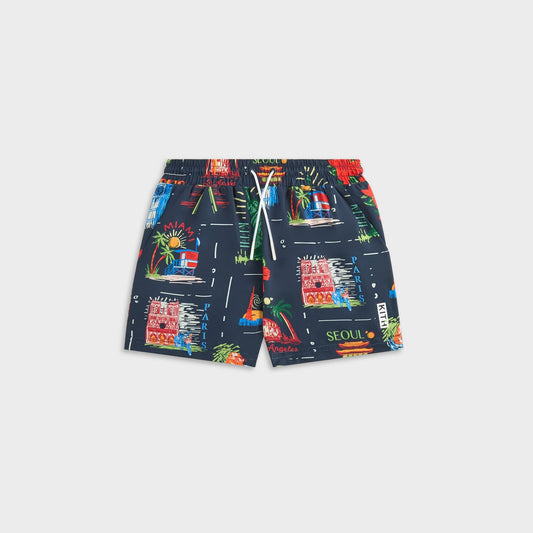 Kith Kids Souvenir Stamp Kai Swim Trunk - Nocturnal | Kith