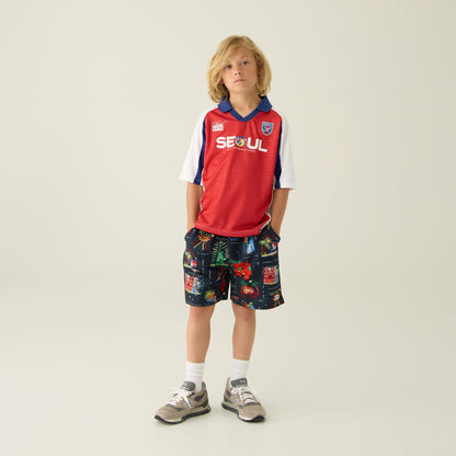 Kith Kids Souvenir Stamp Thompson Camp Short - Nocturnal | Kith