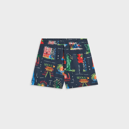 Kith Kids Souvenir Stamp Thompson Camp Short - Nocturnal | Kith