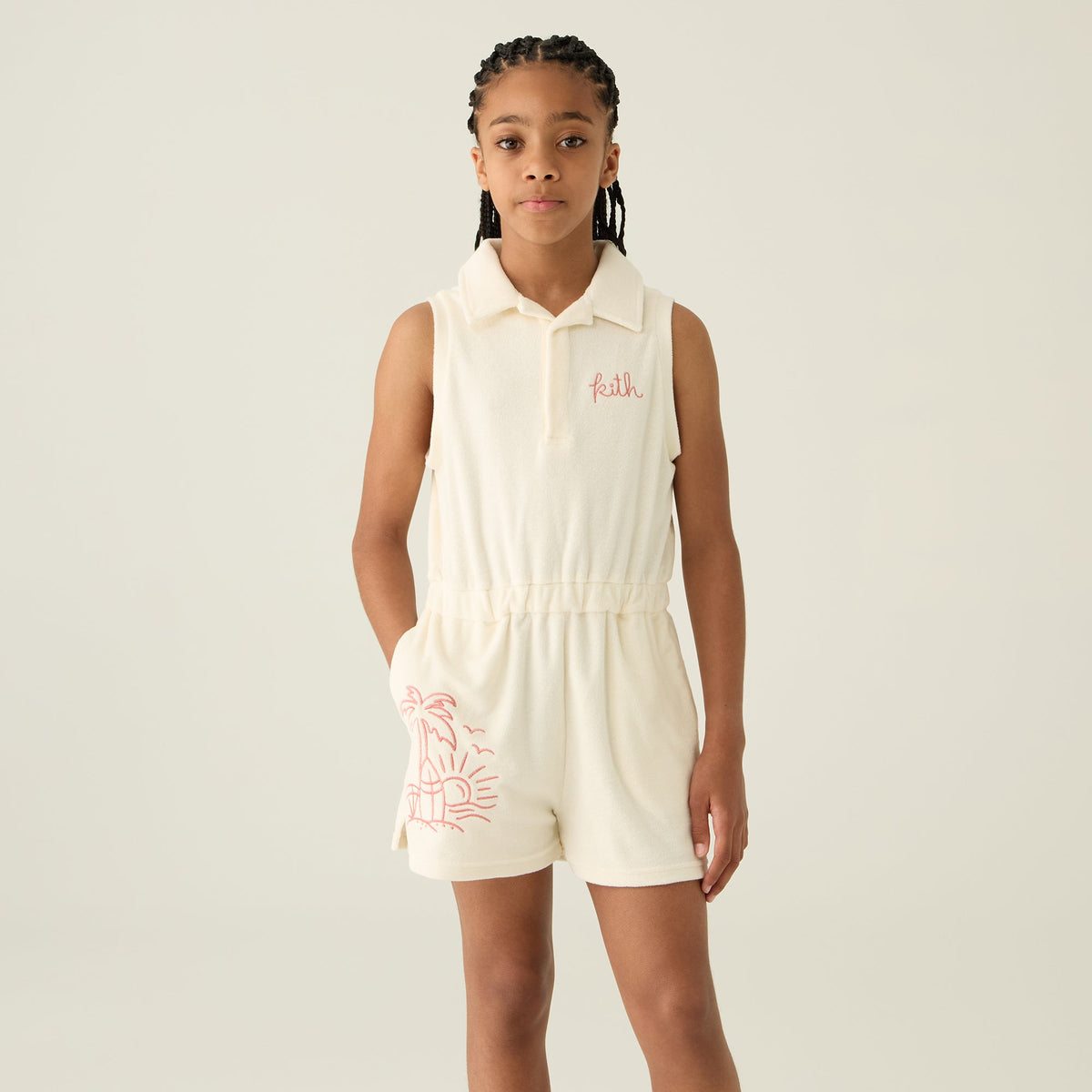 Kith Kids Novelty Terry Romper - Sandrift | Kith