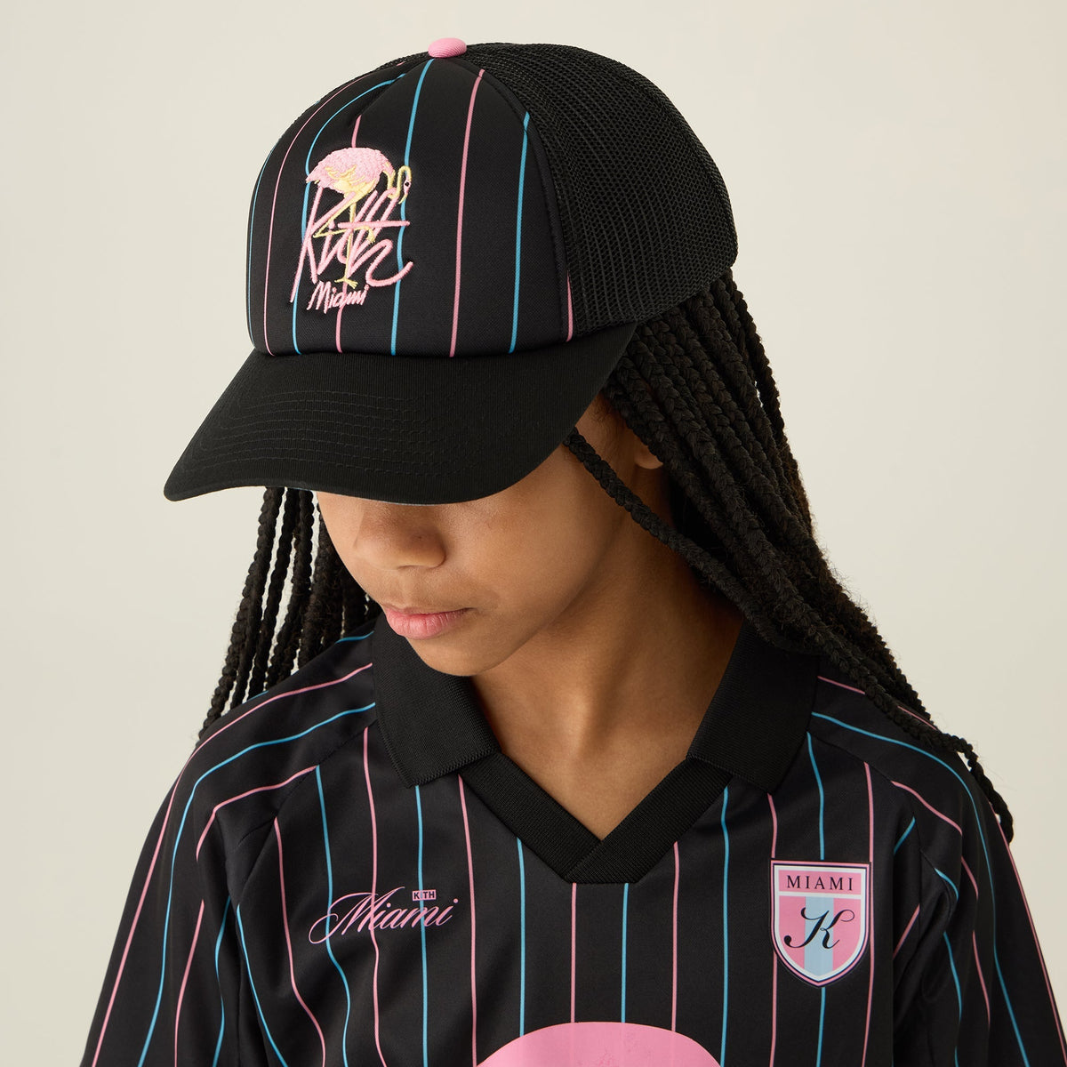 Kith Kids Miami Regional Trucker Hat - Black | Kith
