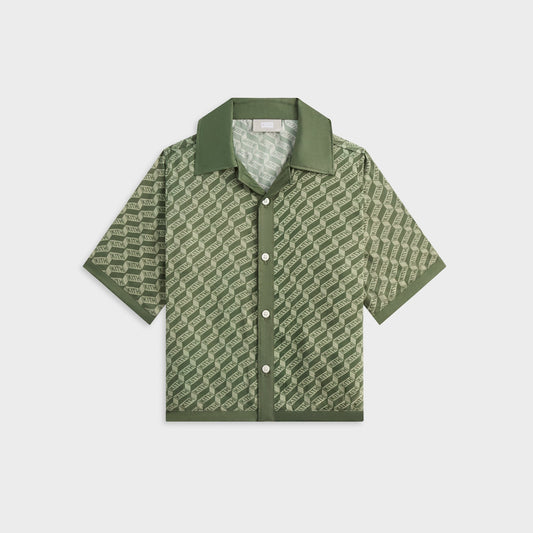 Kith Kids Monogram Thompson Camp Shirt - Spear | Kith