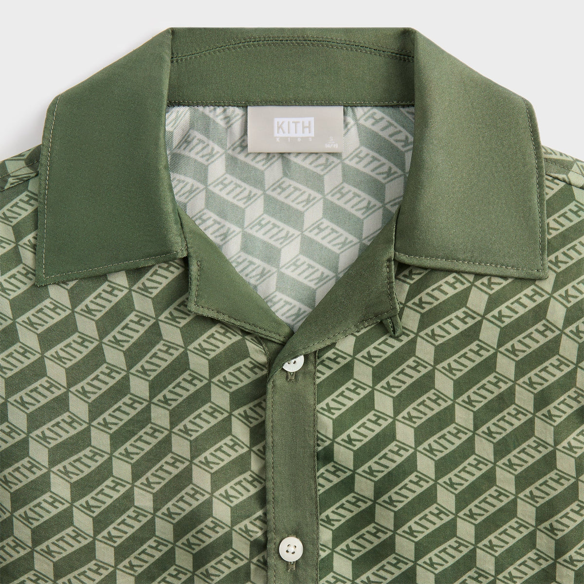 Kith Kids Monogram Thompson Camp Shirt - Spear | Kith