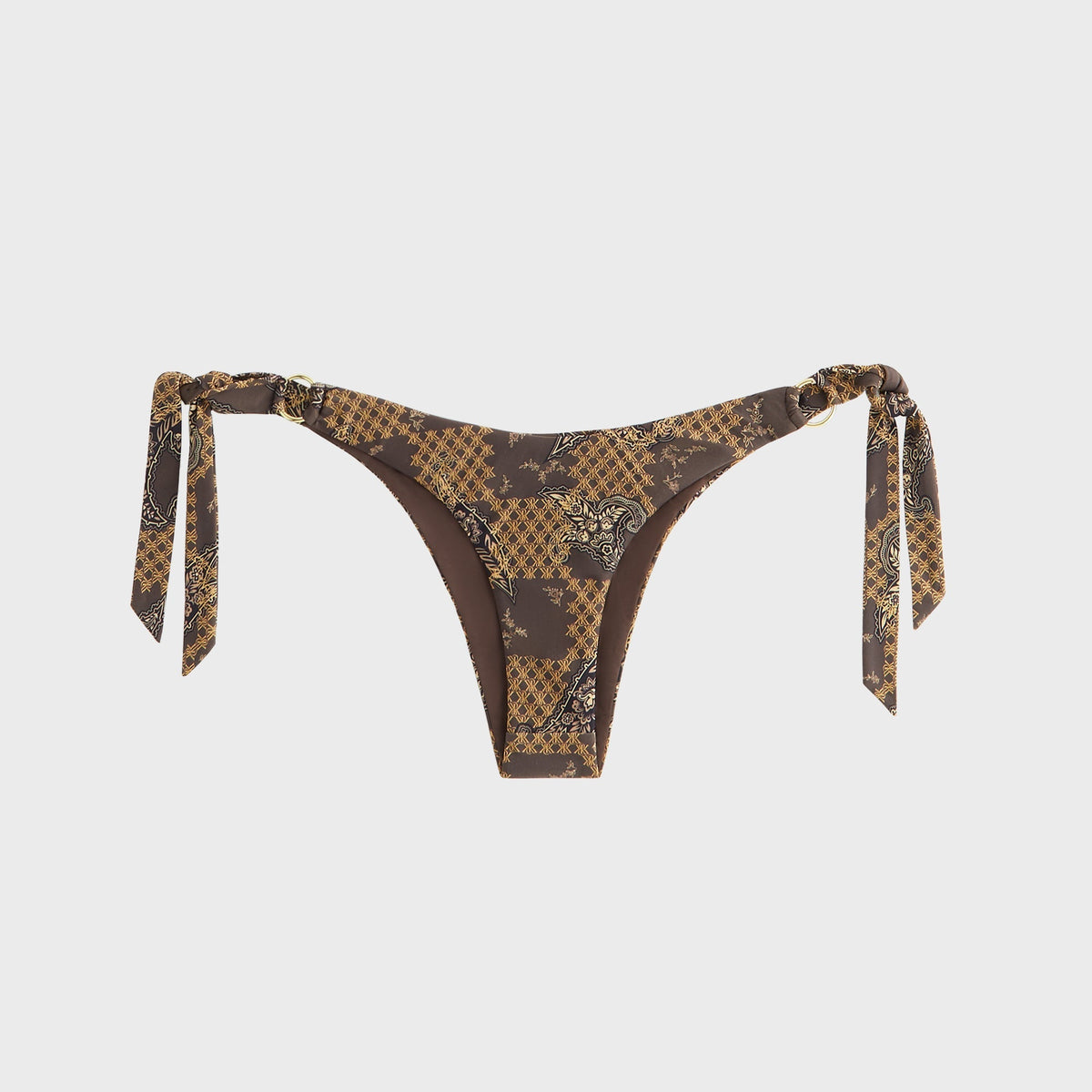 Kith Women Iris Crest Paisley Tie Bottom - Brew | Kith