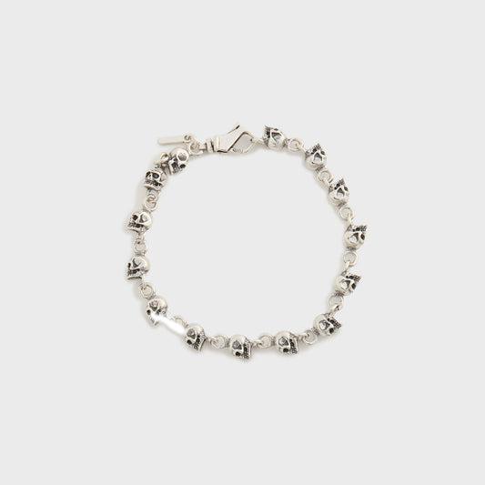 Emanuele Bicocchi Multi-Skull Bracelet - Silver | Kith