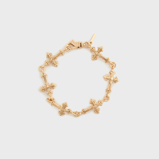Emanuele Bicocchi Gold Large Multi-Cross Bracelet - Gold | Kith