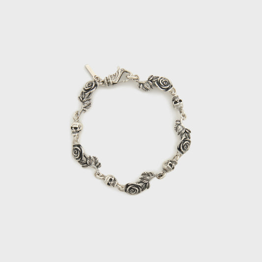 Emanuele Bicocchi Multi-Roses And Skulls Bracelet - Silver | Kith