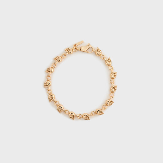 Emanuele Bicocchi Gold Multi-Skull Bracelet - Gold | Kith