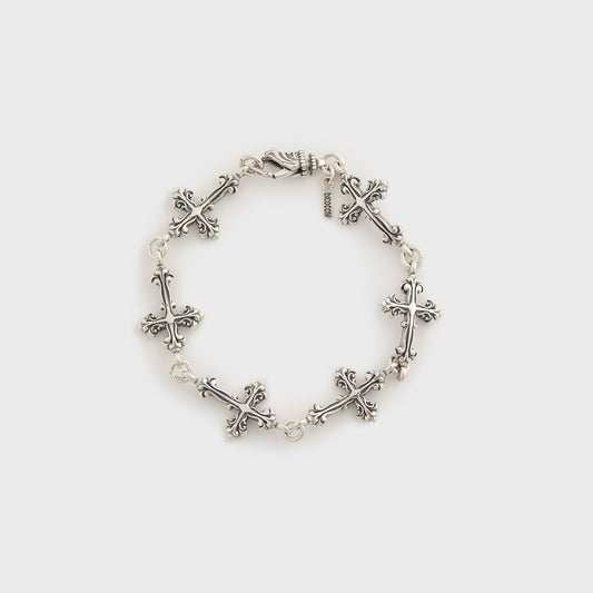 Emanuele Bicocchi Large Multi-Cross Bracelet - Silver | Kith