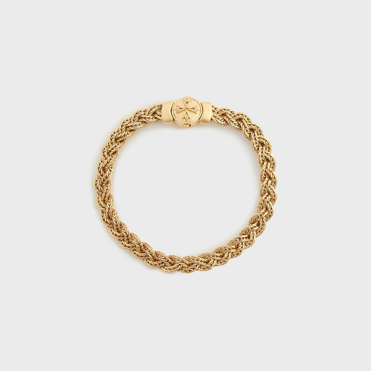 Emanuele Bicocchi Gold Diamond-Cut Braided Bracelet Small - Gold | Kith