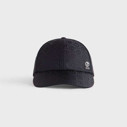 Giorgio Armani & Kith Midweight Jacquard Silk Classic Cap - Black | Kith