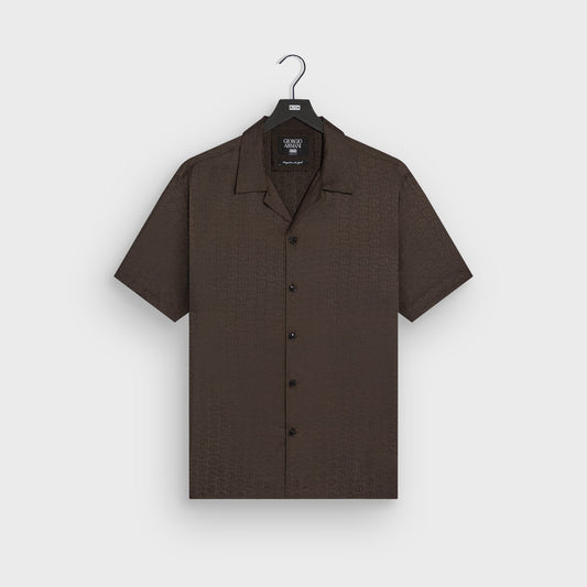 Giorgio Armani & Kith Monogram Short Sleeve Thompson Camp Collar Shirt | Kith