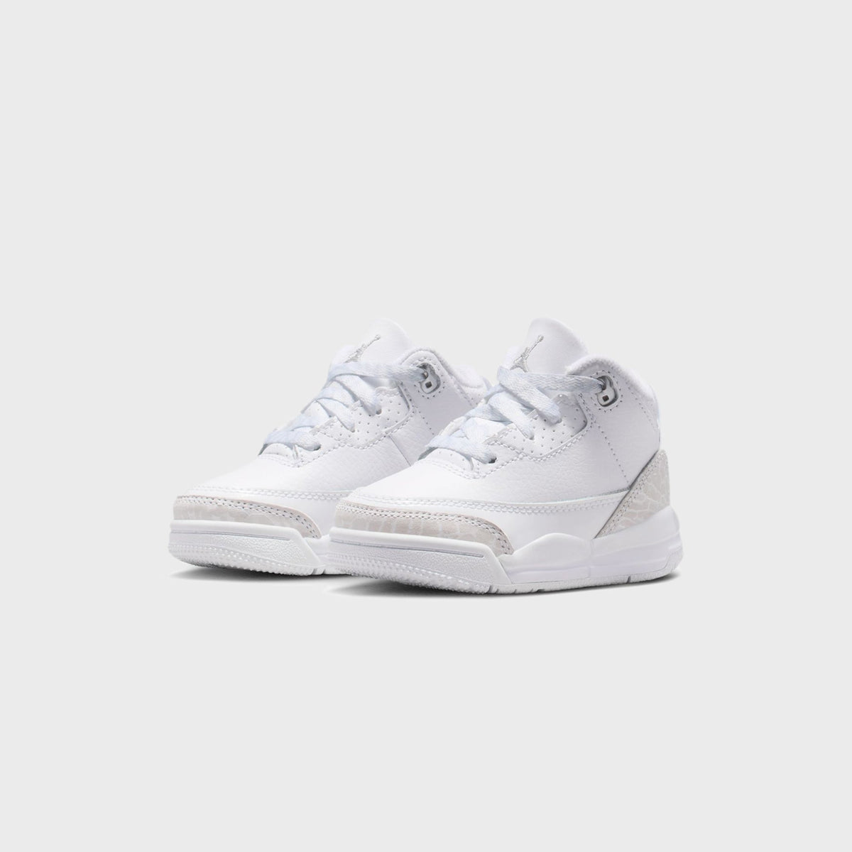 Nike TD Air Jordan 3 Retro - White / Metallic Silver / White | Kith