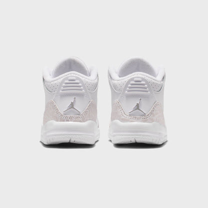Nike TD Air Jordan 3 Retro - White / Metallic Silver / White | Kith