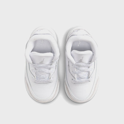 Nike TD Air Jordan 3 Retro - White / Metallic Silver / White | Kith