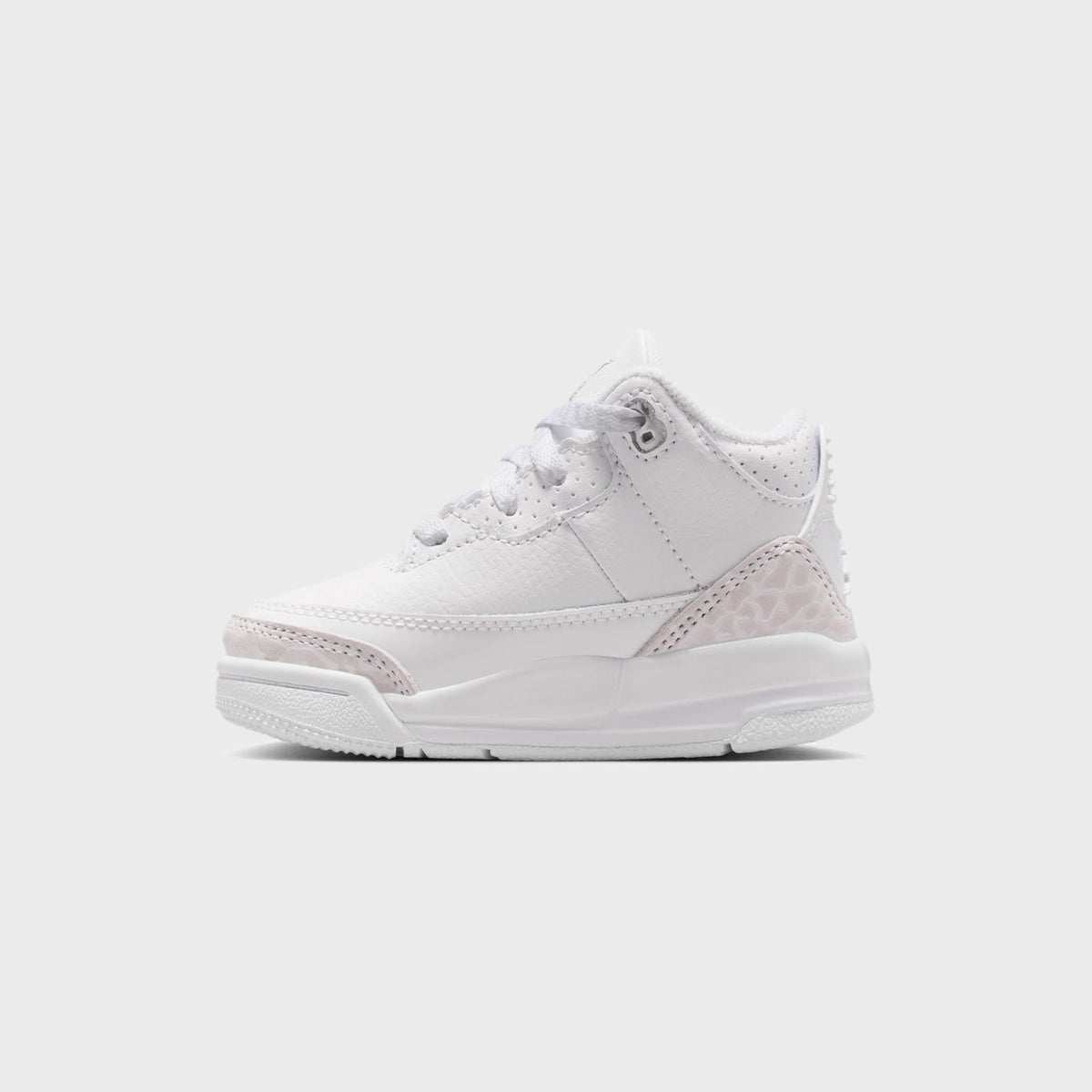 Nike TD Air Jordan 3 Retro - White / Metallic Silver / White | Kith
