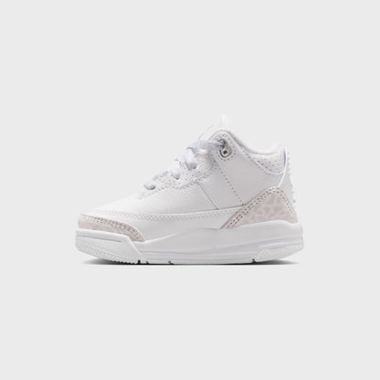 Nike TD Air Jordan 3 Retro - White / Metallic Silver / White | Kith