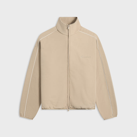 Essentials Modern Fit Fleece Track Jacket - Timber / Cloud White | Kith