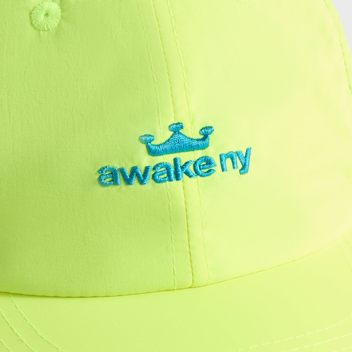 Awake NY Logo Nylon Cap - Lime Green | Kith