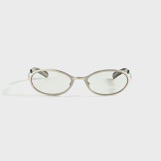 Flatlist Cohen - Brushed Silver / Transparent Grey Lens | Kith