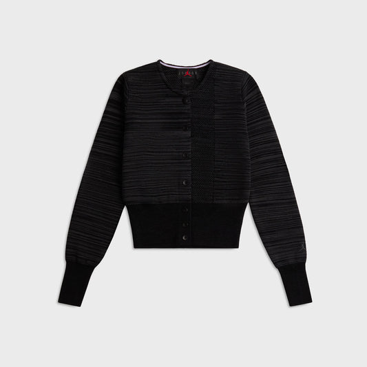 Jordan x Téla Knit Cardigan - Dark Smoke Grey / Black | Kith